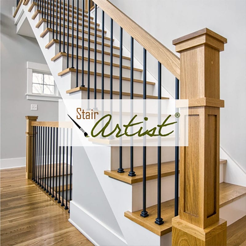 wooden staircase with the caption stair artist written on it